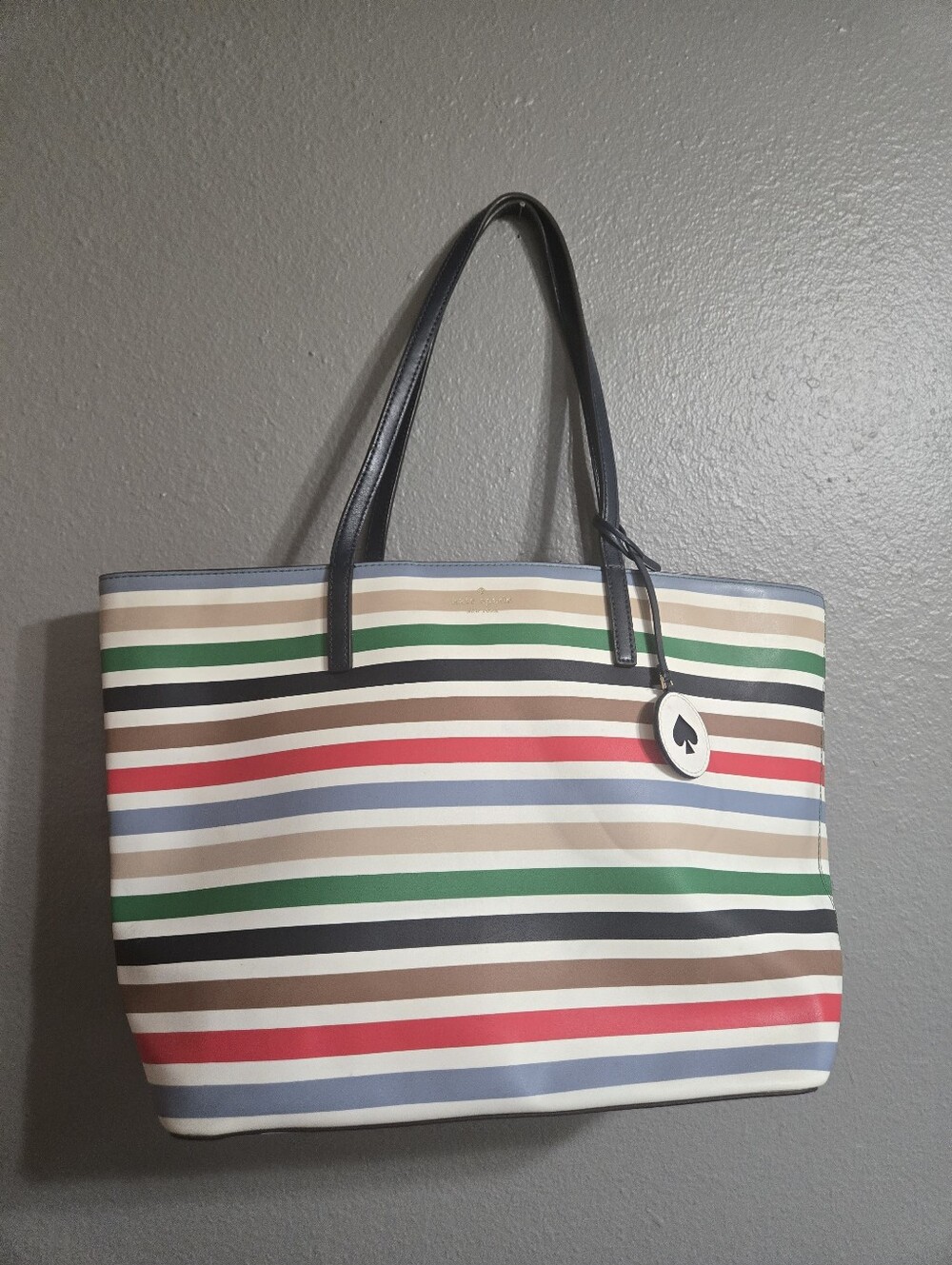 Kate Spade Multicolor Striped Large Tote Bag
